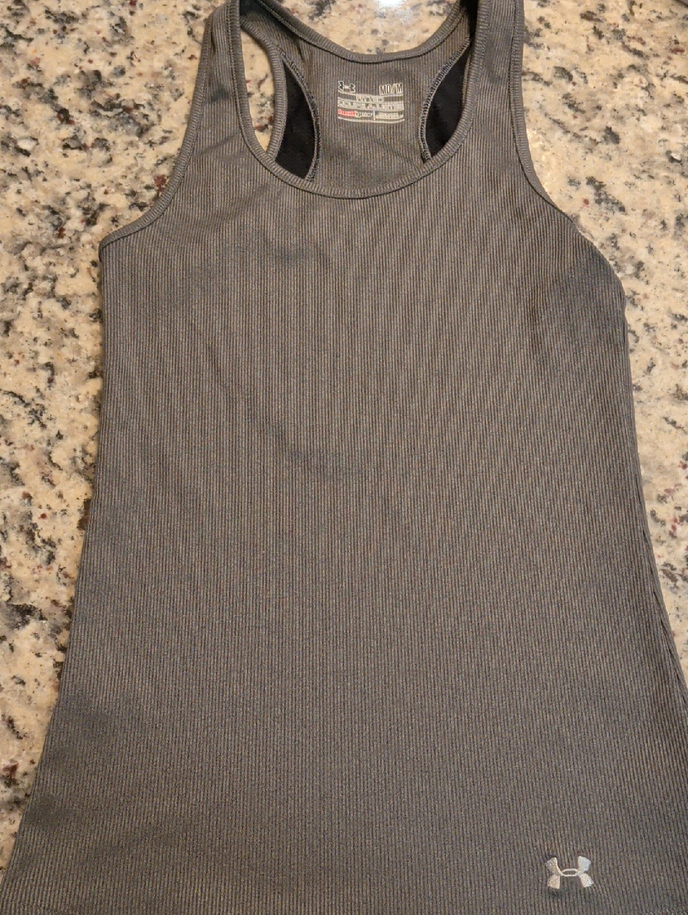 Under Armour Charcoal Ribbed Racerback Tank